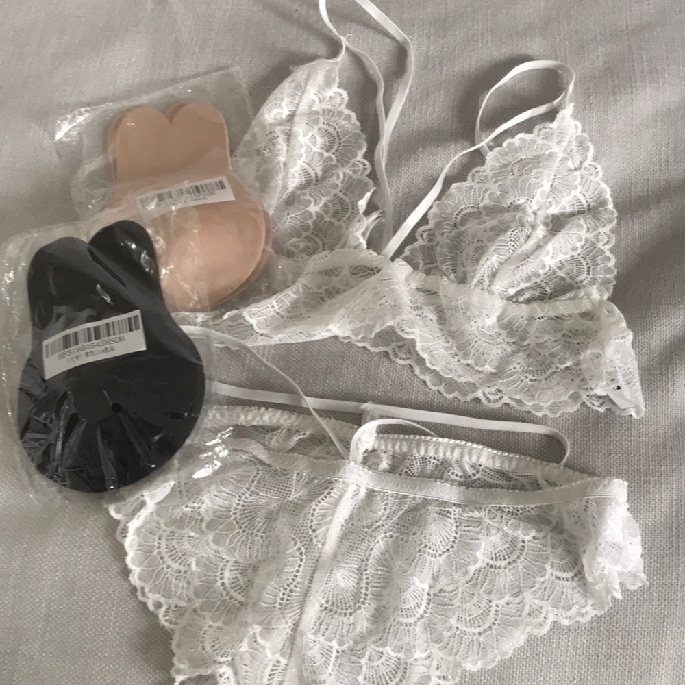 Lingerie and adhesive bra